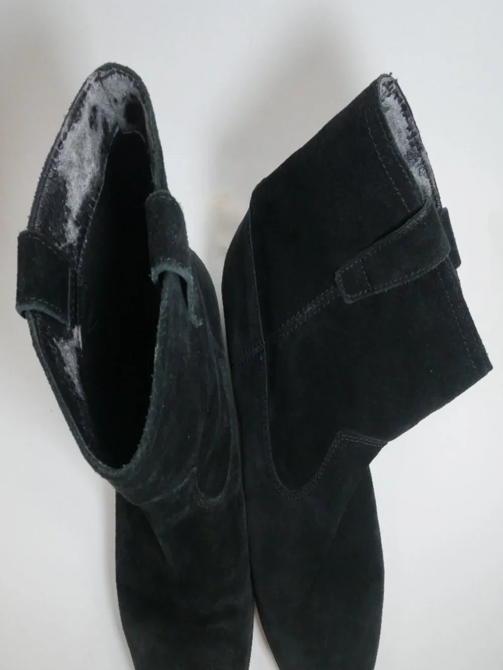 Rebecca Minkoff Chasity Black Suede Genuine Leather Boot Bootie 7M Ankle Pull On
